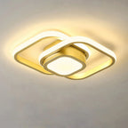 Flush Mount Ceiling Light | Double-Ring Dimmable LED | Bulbs Included