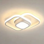 Flush Mount Ceiling Light | Double-Ring Dimmable LED | Bulbs Included