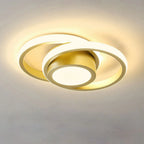 Flush Mount Ceiling Light | Double-Ring Dimmable LED | Bulbs Included