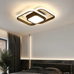 Flush Mount Ceiling Light | Double-Ring Dimmable LED | Bulbs Included