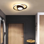 Flush Mount Ceiling Light | Double-Ring Dimmable LED | Bulbs Included