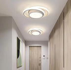 Flush Mount Ceiling Light | Double-Ring Dimmable LED | Bulbs Included