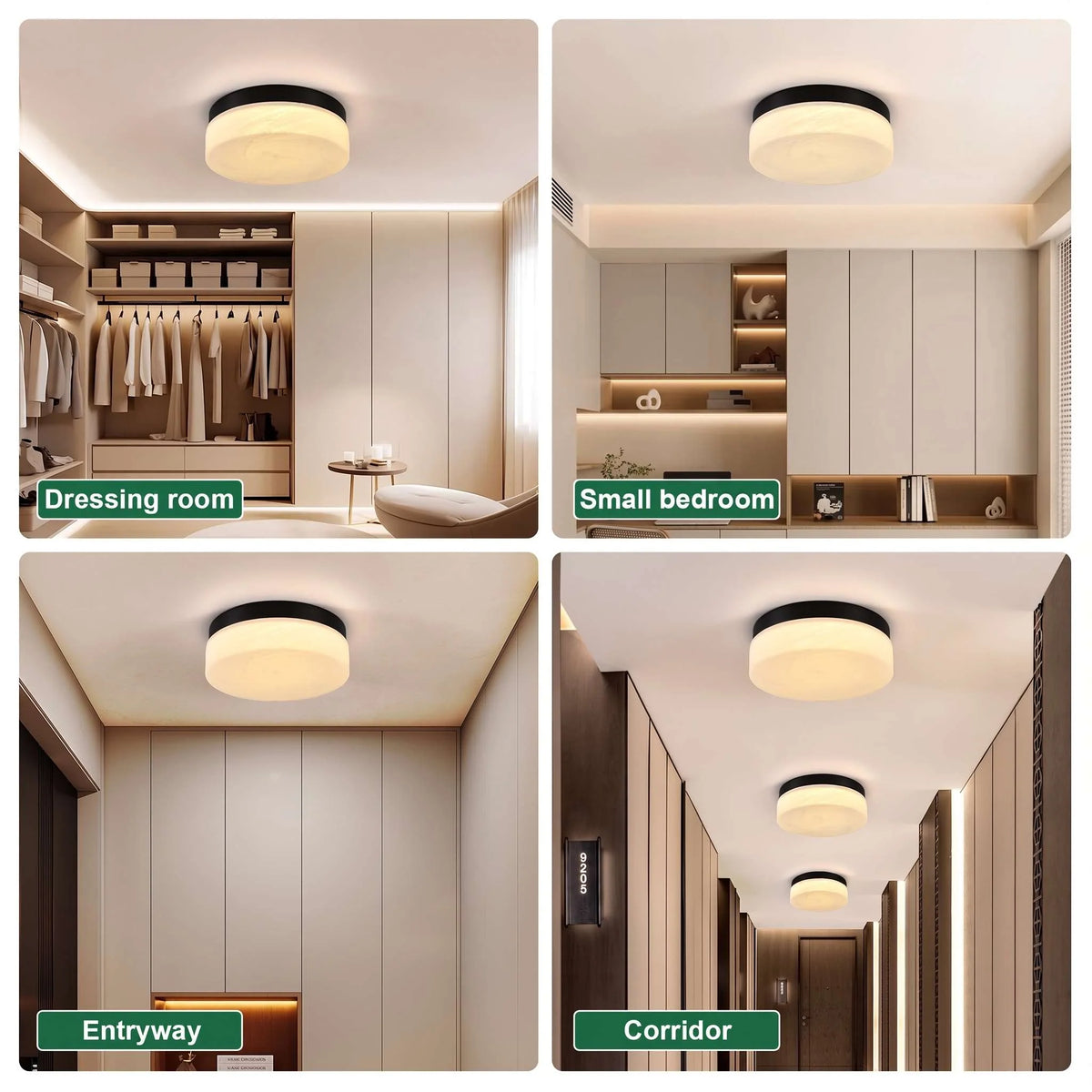 Flush Mount Ceiling Light | Integrated LED & 5 Color Temperatures | 12-Inch