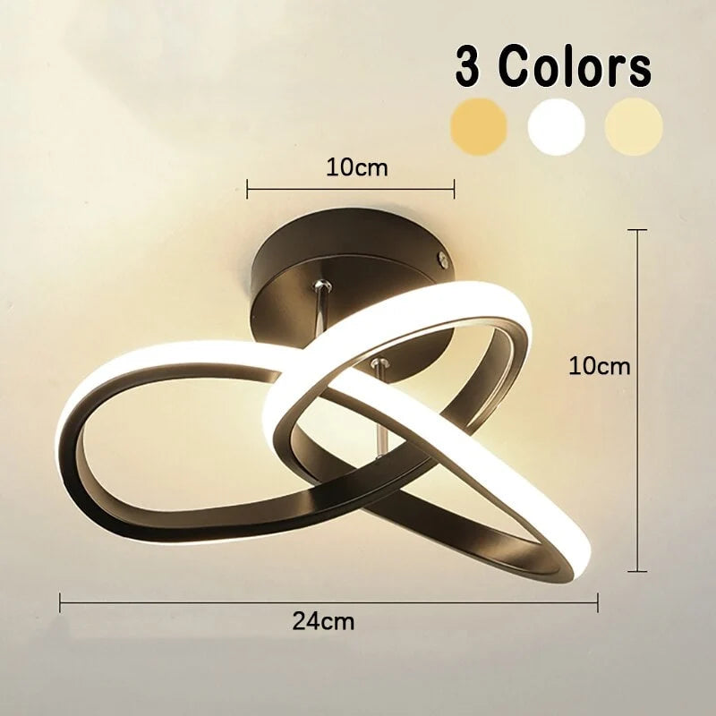 Flush Mount Ceiling Light | Integrated LED & Overlapping Rings