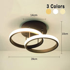 Flush Mount Ceiling Light | Integrated LED & Overlapping Rings