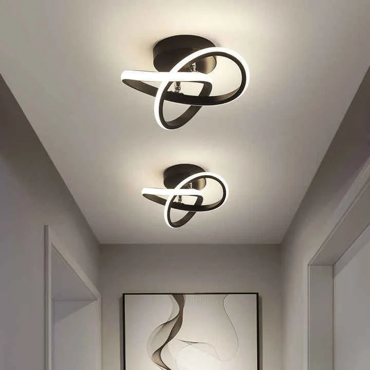 Flush Mount Ceiling Light | Integrated LED & Overlapping Rings