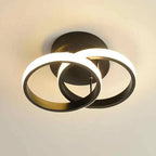 Flush Mount Ceiling Light | Integrated LED & Overlapping Rings