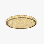 Flush Mount Ceiling Light | Octagonal Crystal & Metal Frame | LED Included
