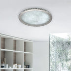 Flush Mount Ceiling Light | Octagonal Crystal & Metal Frame | LED Included