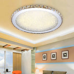 Flush Mount Ceiling Light | Octagonal Crystal & Metal Frame | LED Included