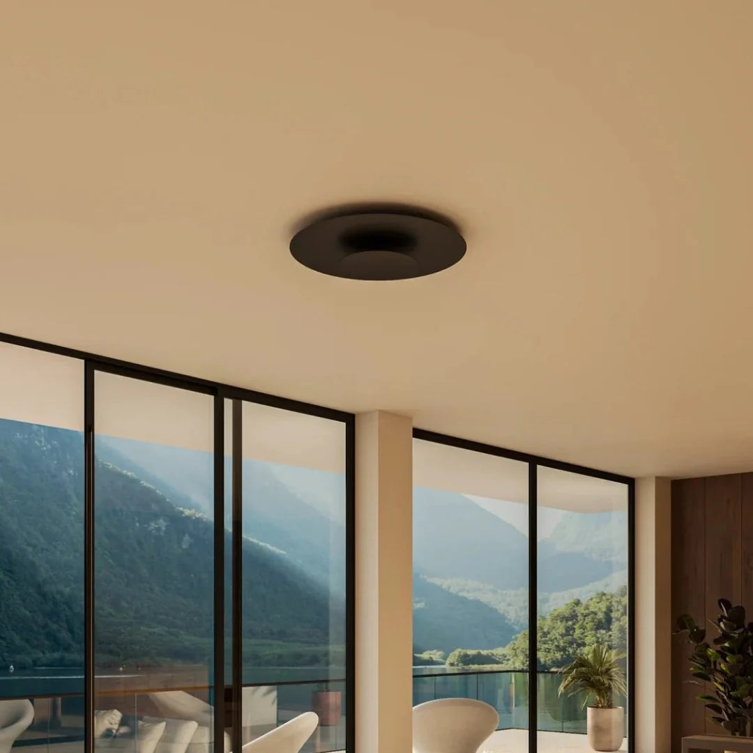 Flush Mount Ceiling Light | Slim Round LED Panel | Low-Profile