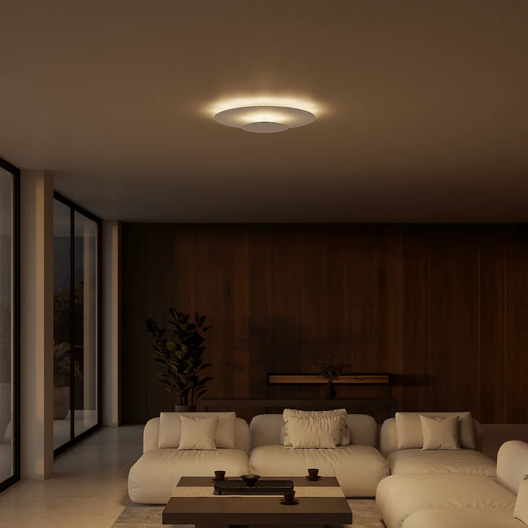 Flush Mount Ceiling Light | Slim Round LED Panel | Low-Profile