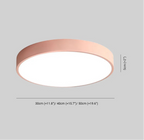 Flush Mount Ceiling Light | Round Acrylic Shade & Metal Body | Dimmable LED