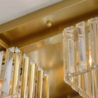 Flush Mount Ceiling Light | Black & Gold Metal & Acrylic | 4, 6 or 8 Lights