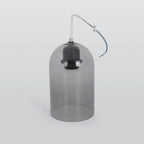 Ceiling Light | Cylinder Glass Shade & Copper Fixture | 3-Color LED Bulb