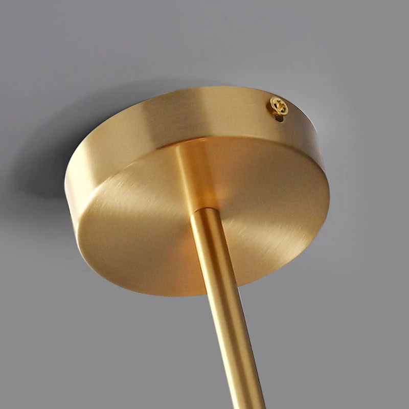 Ceiling Light | Cylinder Glass Shade & Copper Fixture | 3-Color LED Bulb