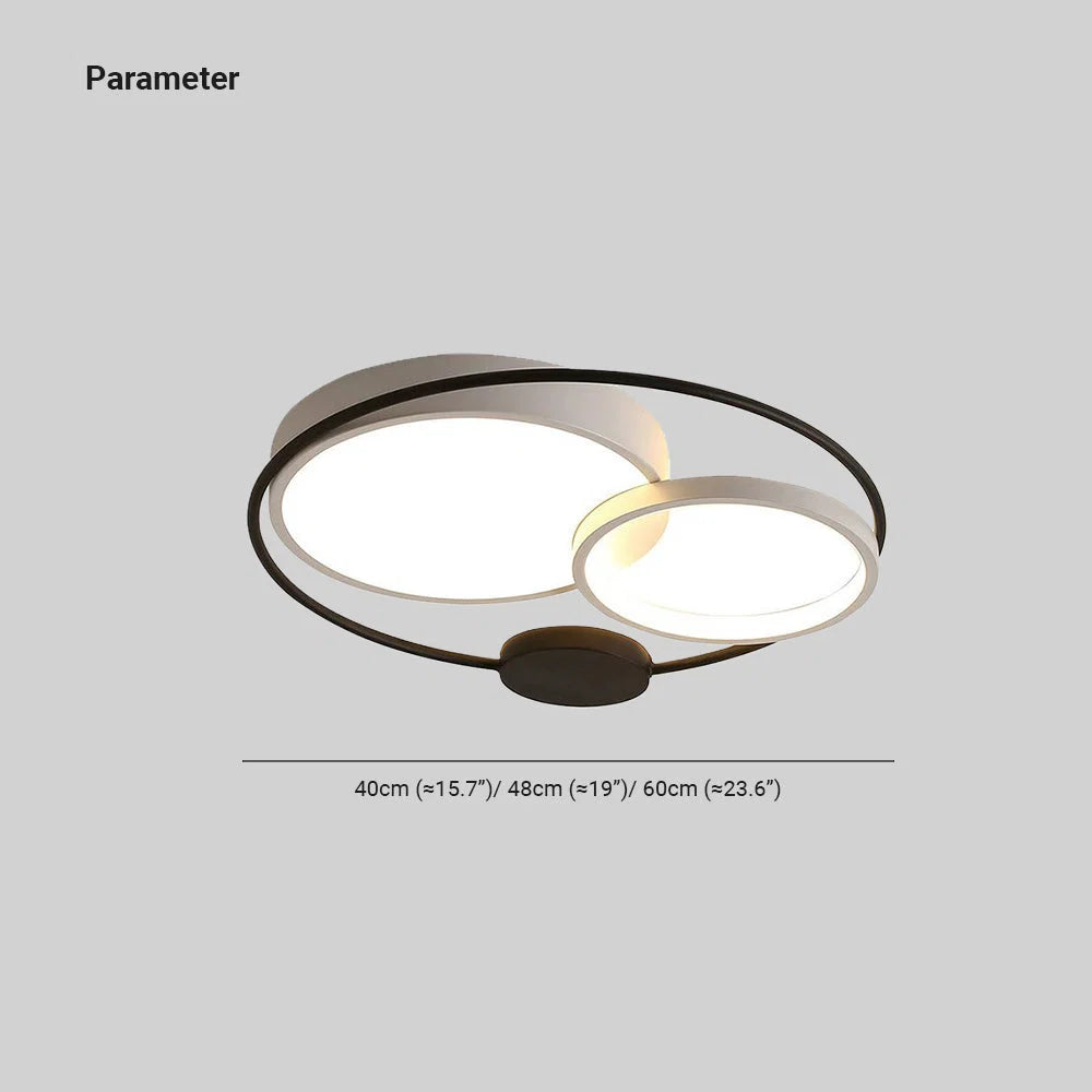 Flush Mount Ceiling Light | Round Acrylic Body | Dimmable 3-Color LED