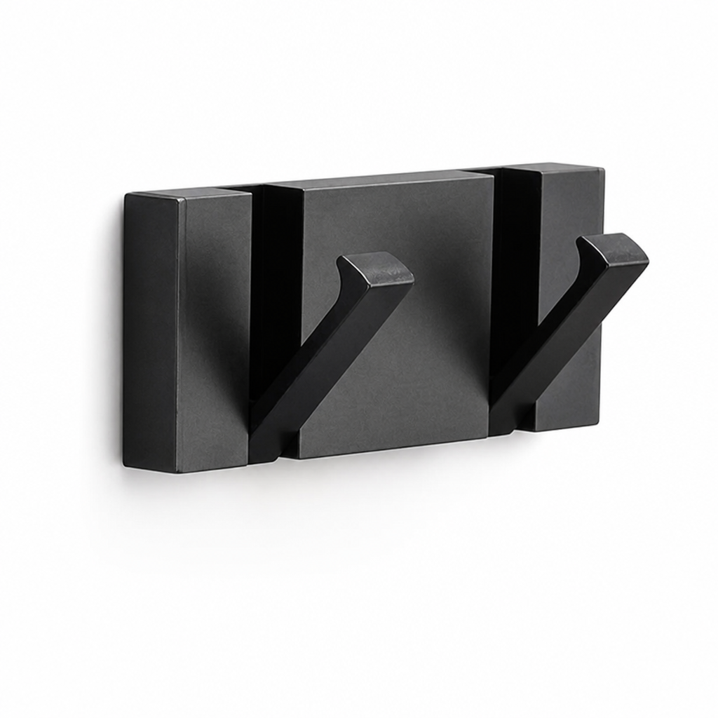 Wall Hooks | Foldable Space-Saving Aluminum | Adhesive or Screw Mount