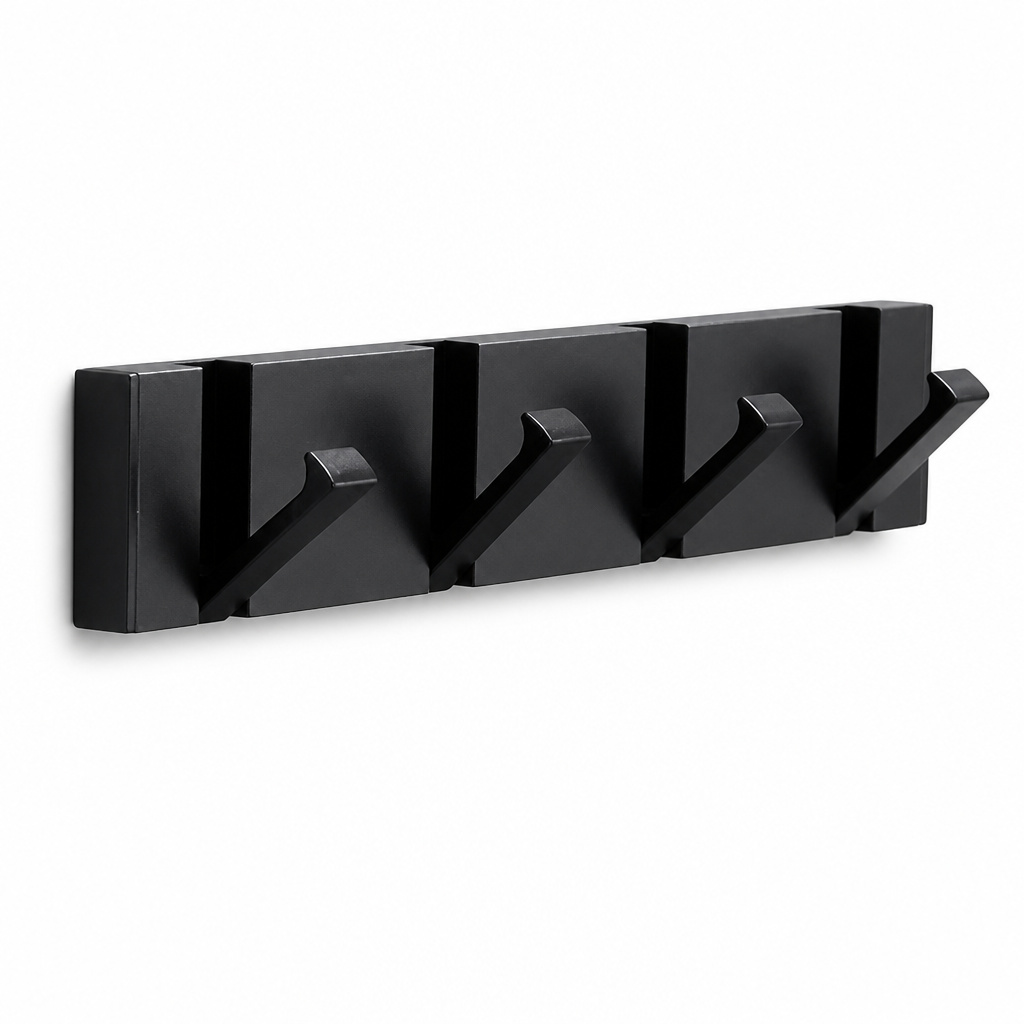 Wall Hooks | Foldable Space-Saving Aluminum | Adhesive or Screw Mount