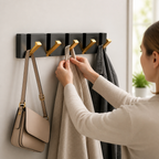 Wall Hooks | Foldable Space-Saving Aluminum | Adhesive or Screw Mount