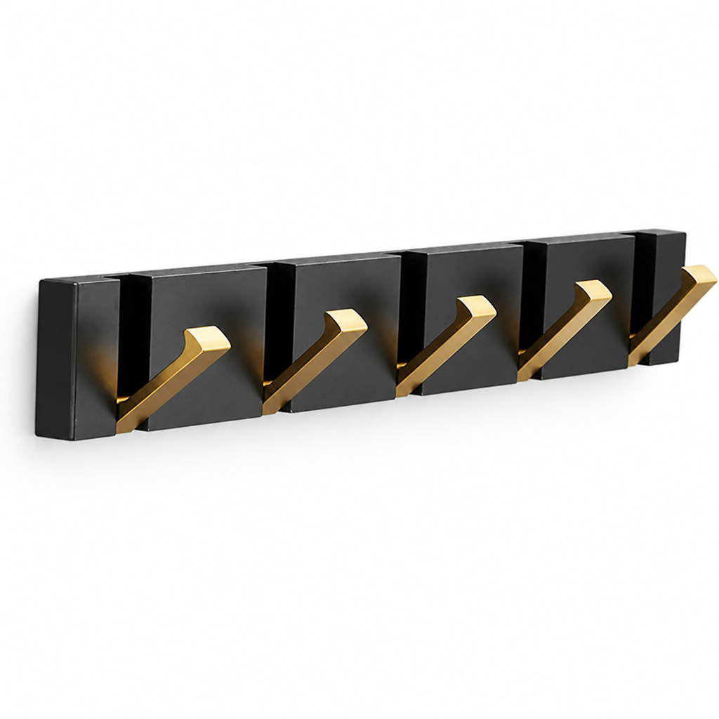 Wall Hooks | Foldable Space-Saving Aluminum | Adhesive or Screw Mount