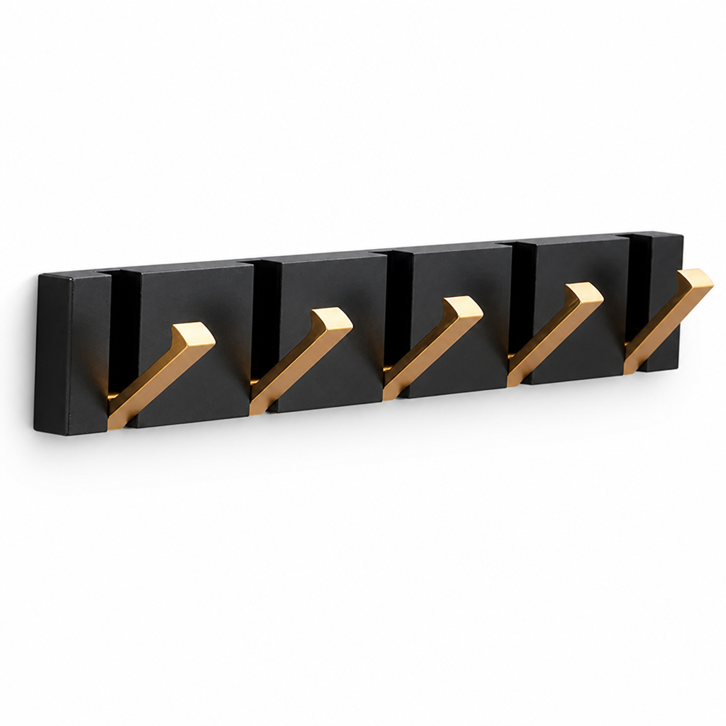 Wall Hooks | Foldable Space-Saving Aluminum | Adhesive or Screw Mount