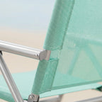 Folding Beach Chair | Lightweight Aluminum & Breathable Fabric | 4-Position Recline