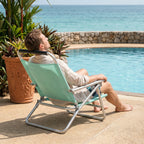 Folding Beach Chair | Lightweight Aluminum & Breathable Fabric | 4-Position Recline