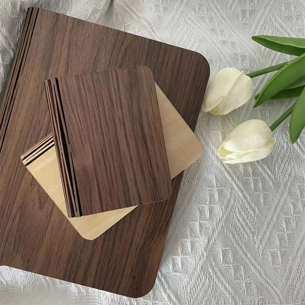 Folding Book Lamp | Dimmable LED & USB Rechargeable | Walnut Finish