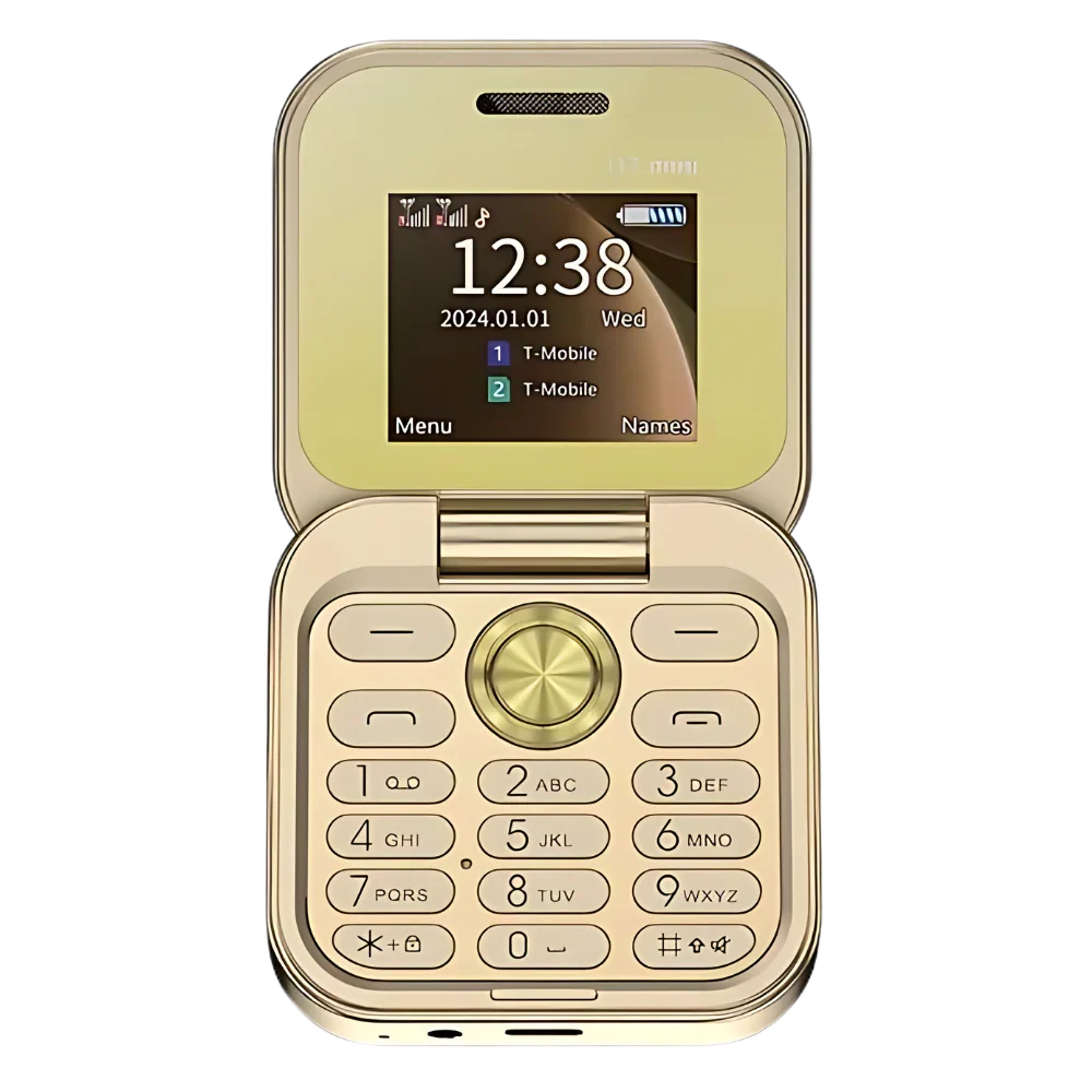 Folding Cell Phone | Dual SIM & MicroSD Slot | Pocket-Sized