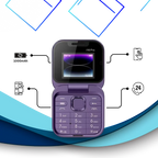 Folding Cell Phone | Dual SIM & MicroSD Slot | Pocket-Sized