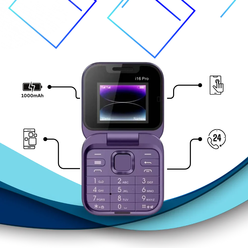 Folding Cell Phone | Dual SIM & MicroSD Slot | Pocket-Sized