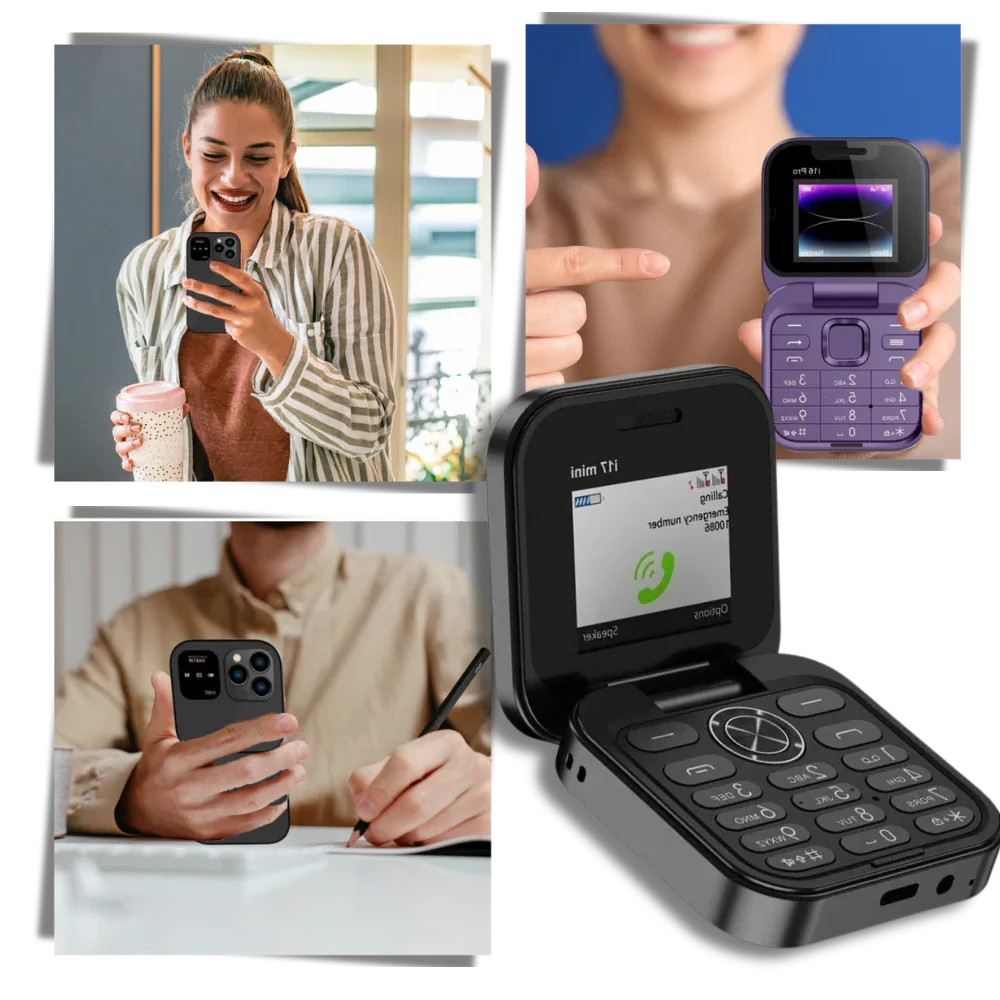 Folding Cell Phone | Dual SIM & MicroSD Slot | Pocket-Sized