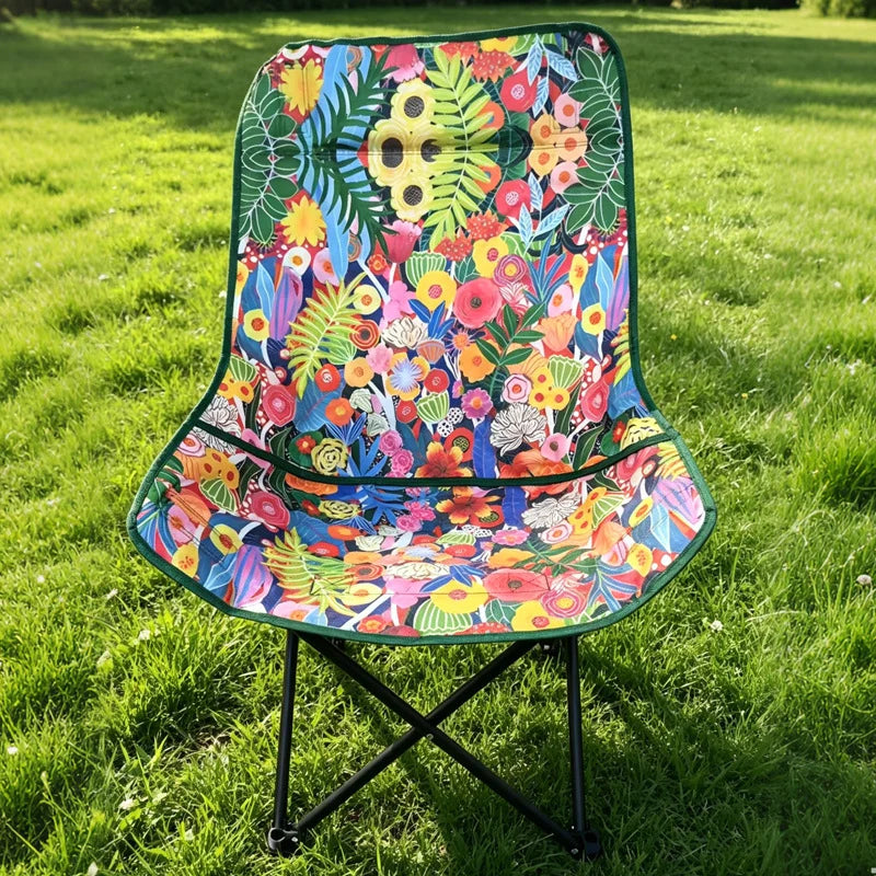 Folding Chair | Ergonomic Patterned Seat & Weather-Resistant | Lightweight & Portable