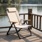 Folding Lounge Chair | Reclining & Space-Saving | Padded Headrest