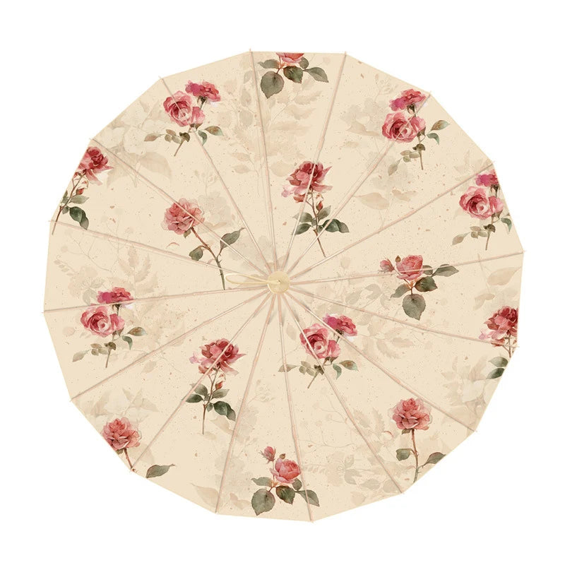 Folding Parasol | Floral Print & Lightweight | Includes Carry Case