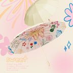Folding Parasol | Floral Print & Lightweight | Includes Carry Case