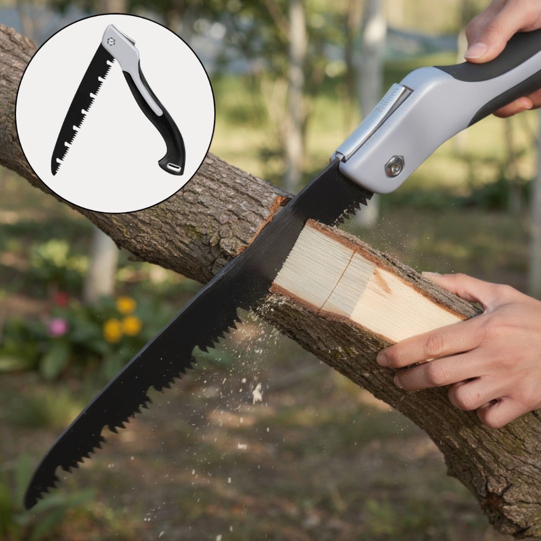 Garden Saw | Folding Hardened Steel Blade | Non-Slip Handle