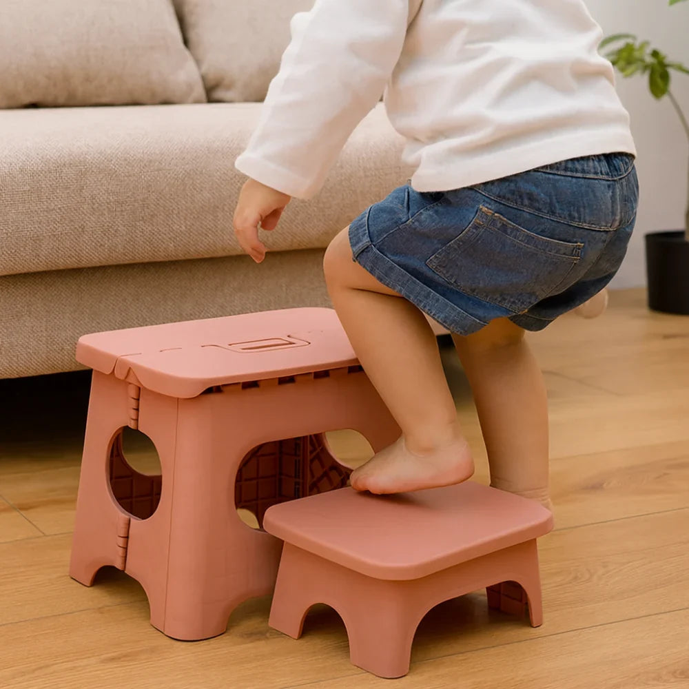 Folding Step Stool | Reinforced Plastic & Portable | 300 lb Capacity