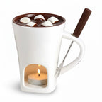 Fondue Set | Candle-Heated Ceramic & Dishwasher-Safe | For Two
