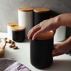 Food Storage Container | Ceramic & Airtight Bamboo Lid