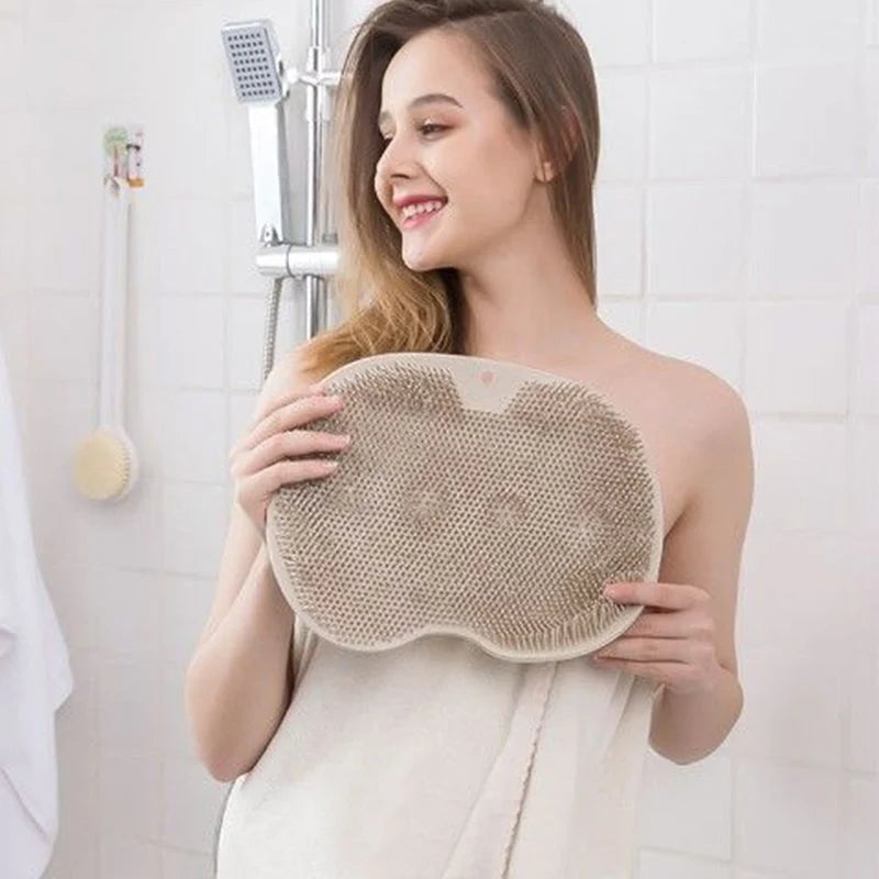 Foot & Body Scrubber | Non-Slip Suction & 500+ Bristles