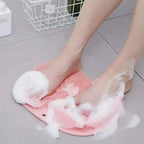 Foot & Body Scrubber | Non-Slip Suction & 500+ Bristles