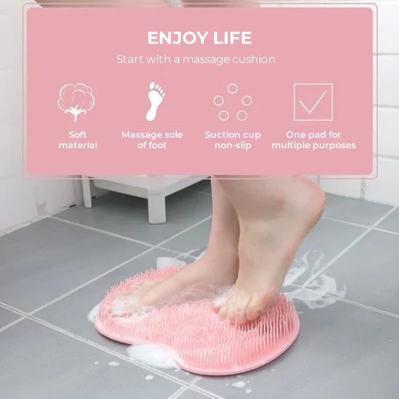 Foot & Body Scrubber | Non-Slip Suction & 500+ Bristles