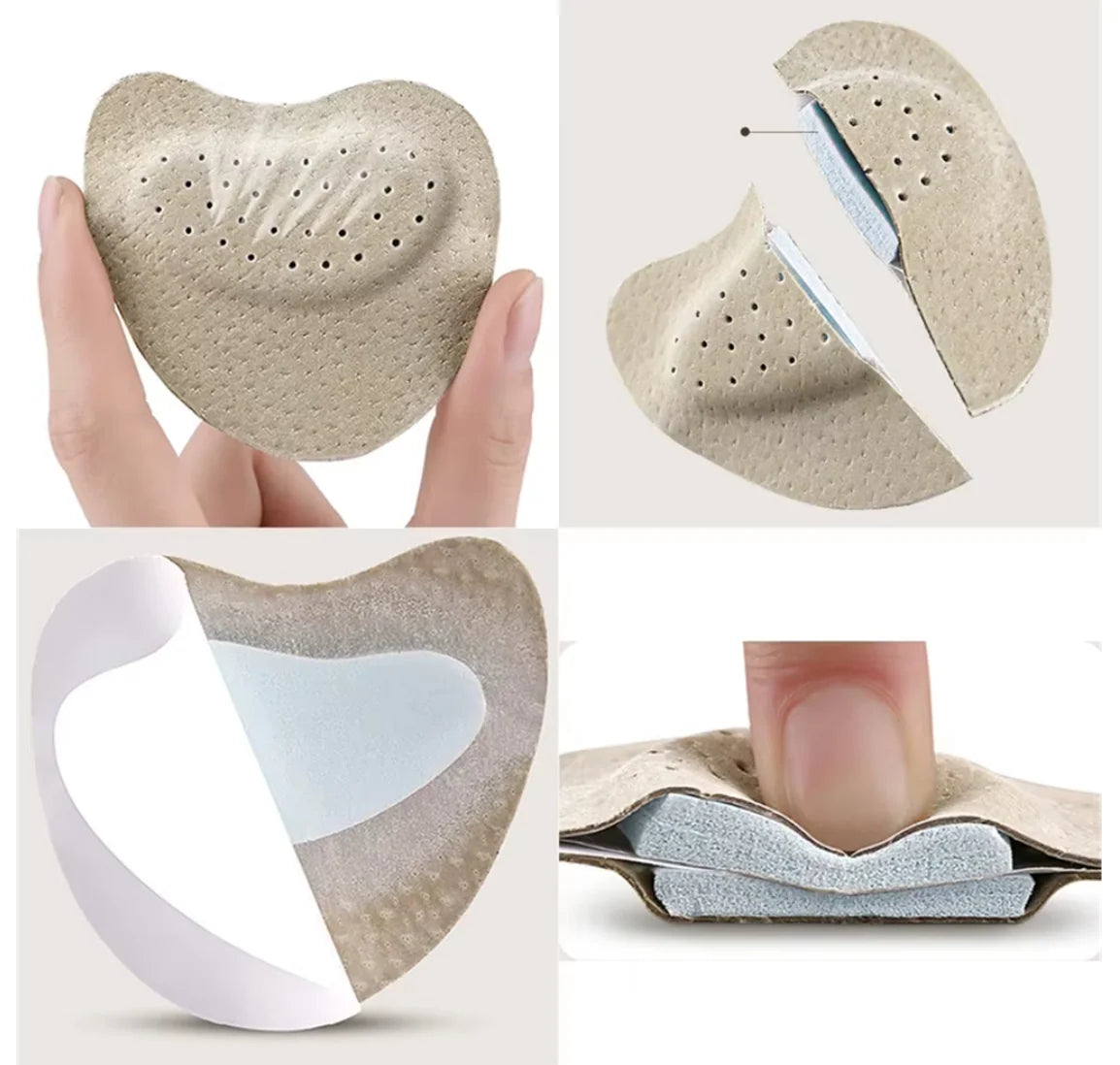 Forefoot Insoles | Non-Slip Contoured Leather & Foam