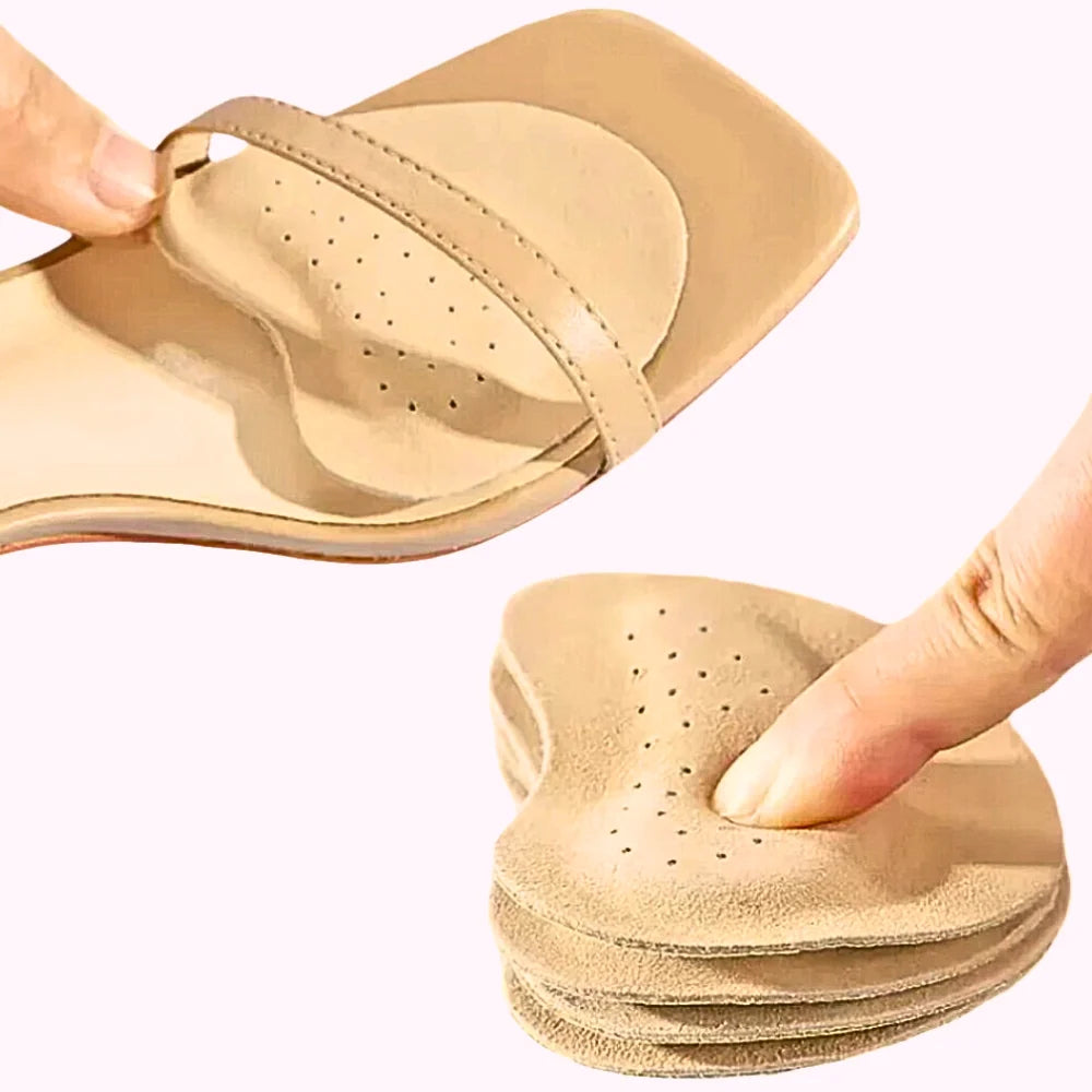 Forefoot Insoles | Non-Slip Contoured Leather & Foam