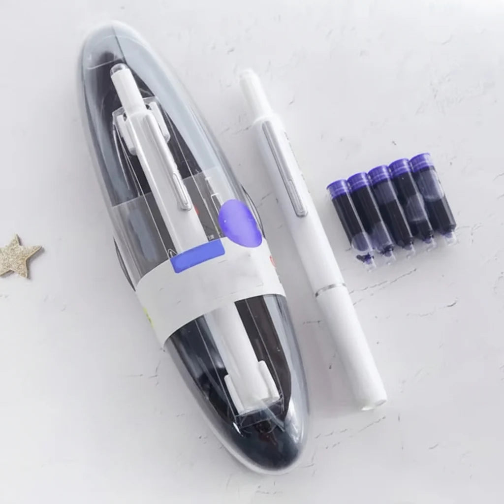 Fountain Pen | Retractable Tip, Ergonomic Grip & Smooth Writing