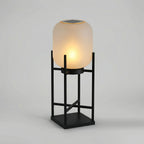 Freestanding Garden Lamp | Solar-Powered Automatic & Frosted Glass Shade