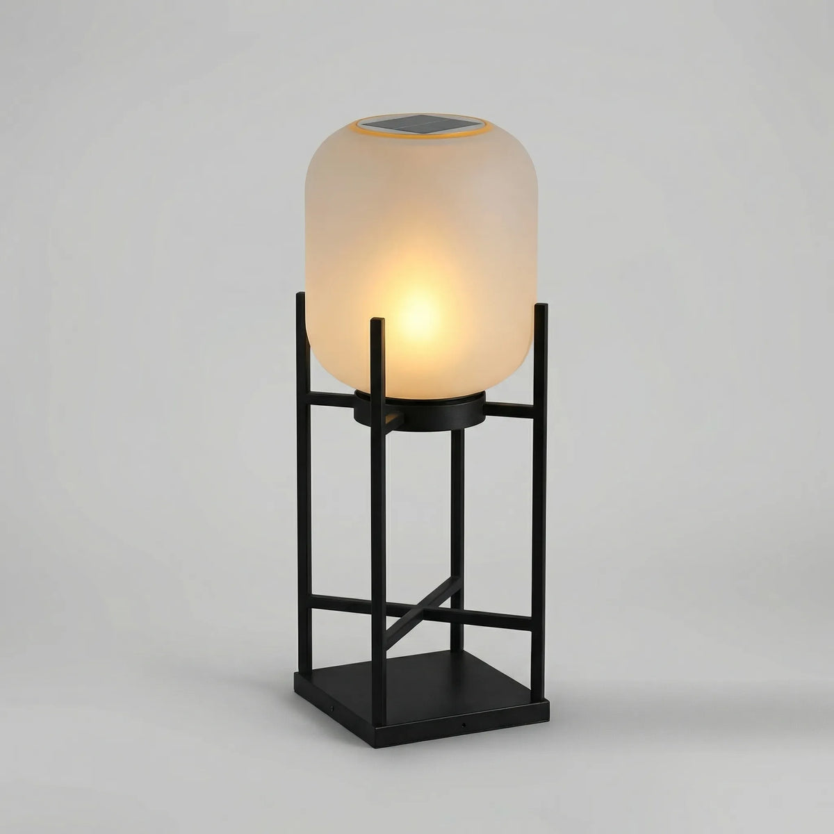 Freestanding Garden Lamp | Solar-Powered Automatic & Frosted Glass Shade
