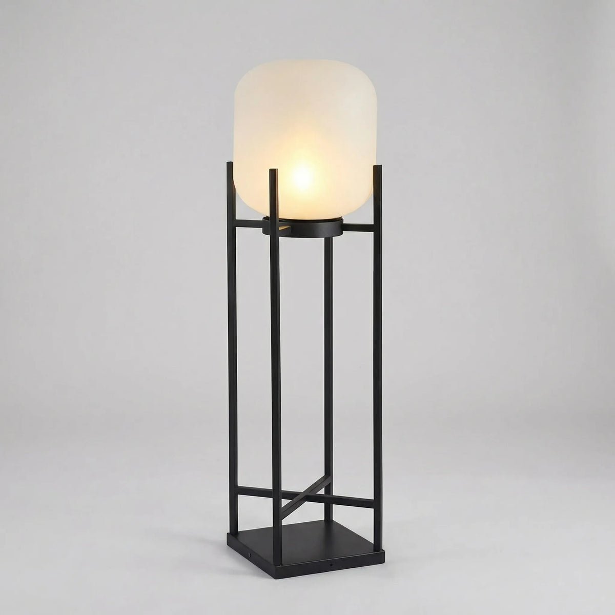 Freestanding Garden Lamp | Solar-Powered Automatic & Frosted Glass Shade
